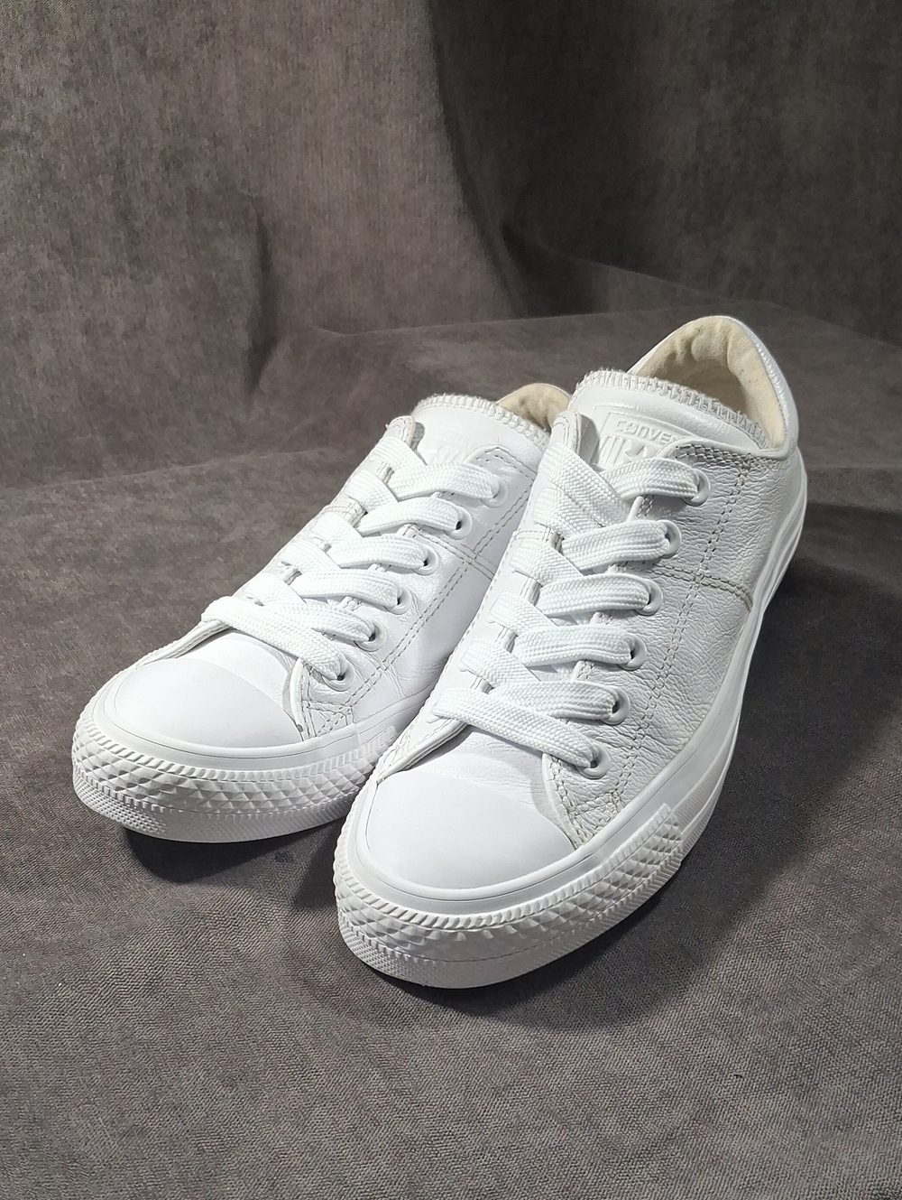 Converse Chuck Taylor All Star Madison Mono White Leather Sneakers VG- US 7.5